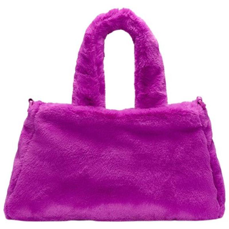 Nike Faux Fur Tote Bag Vivid Purple Casual DQ5804-551