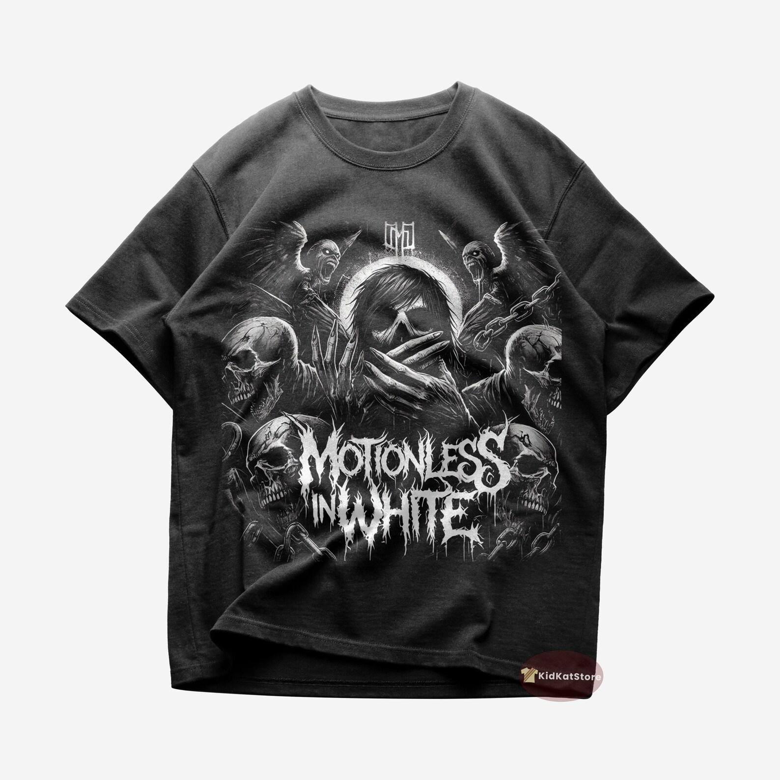 Motionless In White T shirt - Voices - Motionless In White Merch - Unisex Metal Tee - Gift for Metalheads - Premium Music Apparel 3XL