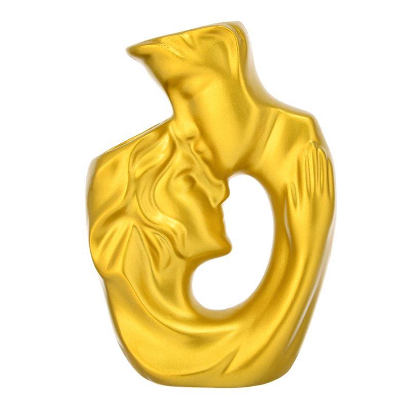 Resin Vase, Modern Design, Women's Vase, Small Decorative Vase, Suitable for Placing On the Desktop, This Product Can Be Placed