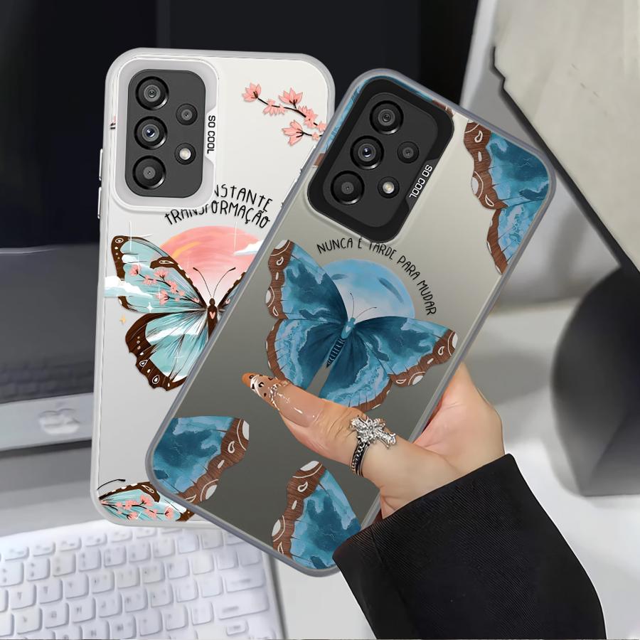 Case for Samsung Galaxy A10 A20 A71 A51 A52 A04 A05 A03 A56 A06 A07 A50 A72 A54 Back Phone Cover Creative Butterfly Art