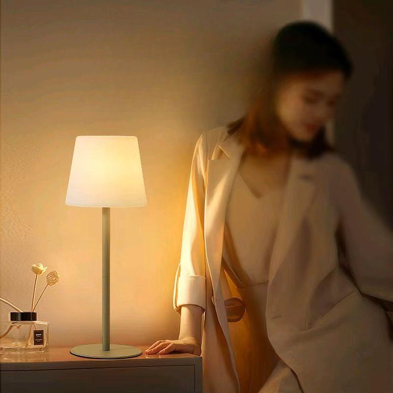 Explosive Bedroom Bedside Small Night Light PE Roller Charging Remote Control Creative Ins Atmosphere Small Table Lamp