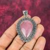 Rose Quartz Jewelry, 925 Solid Sterling Silver Pendant Handmade Gemstone Jewelry, Gifts For Wife Brand New Pendant
