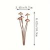 Weather Resistant Iron Mushroom Stake Garden Ground Stake with Antique Rusty Designs Outdoor Yard Landscaping Decoration