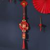 Red Chinese Fu Character Pendants Flocking Chinese Lucky Ornament  Home Wall Door Decor