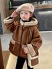 Girls' Thick Winter Hooded Coat, Autumn/Winter 2025 Fashion