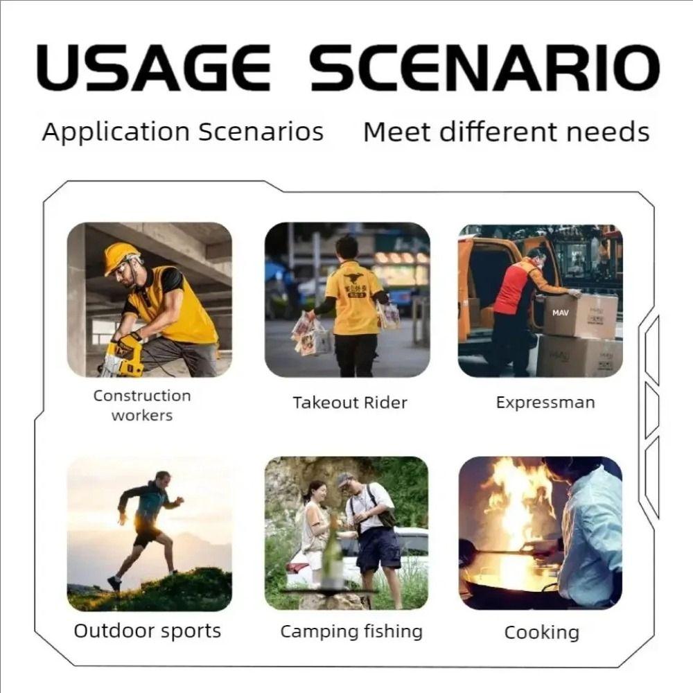 USB  Rechargeable Waist Fan 6000mAh Battery Hand Fan Portable Waist Clip on Fan  Hiking Traveling