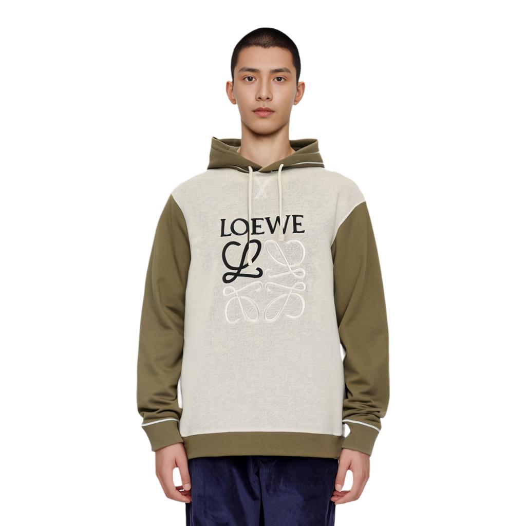 LOEWE Sweatshirts Men's Khaki Hooded Moderate Regular H526341X94-3962