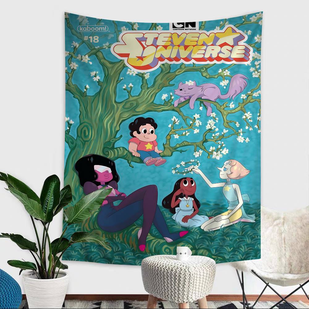 Animation SSteven UUniverse DIY Wall Tapestry Hippie Flower Wall Carpets Dorm Decor Wall Art Decor