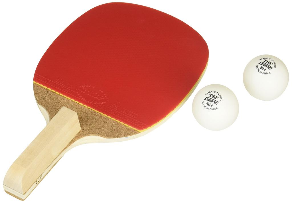Victus TSP Table Tennis Racket Giant Plus Pen Holder 140 Plastic Balls 025520 (TSP) Stick-on (2 Included)