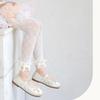 Comfortable Stretch Sweet Tights for Girls Lace Trim Soft Nylon Fabric Leggings Play Outfits Spring Summer