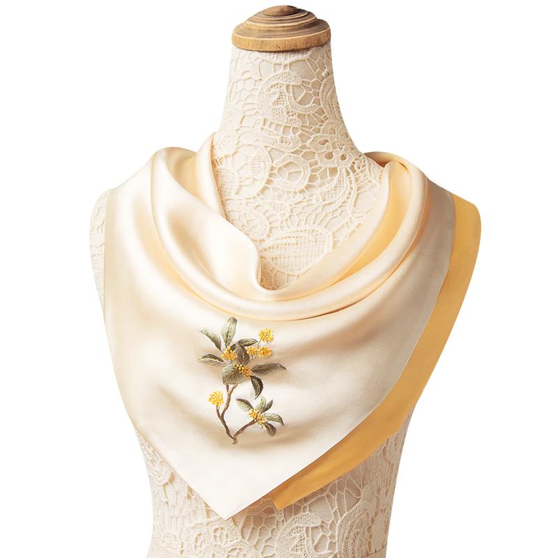Suzhou Embroidery Hand-Embroidered Silk Scarf