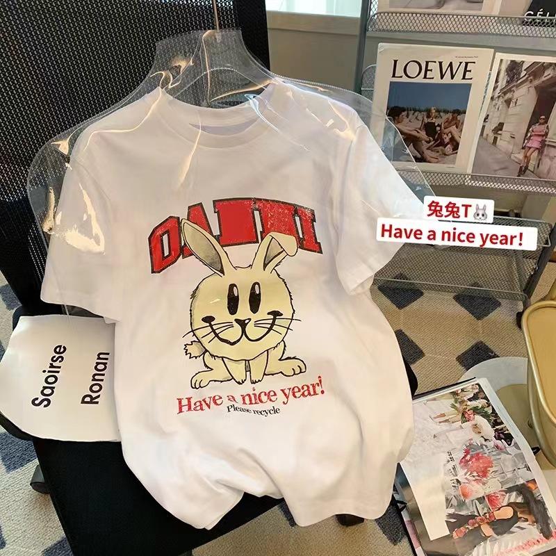 Cotton Short-sleeved T-shirt Women's Loose Original Style New Letter Printing Student T-shirt Ins Women's Fashion