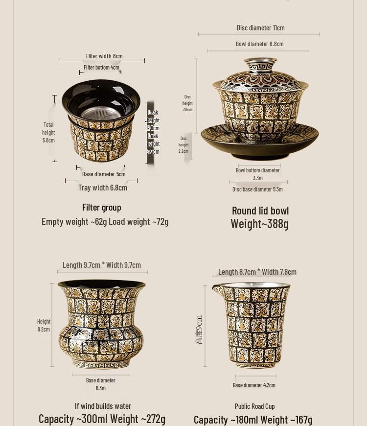 Sterling Silver Dunhuang Ten Thousand Buddhas Tea Set: Luxury Gift Box for New Year, Birthdays & Elders