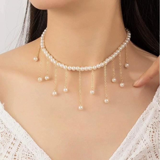 Punk Style Metal Chain Necklace Set with Snake Bone Design