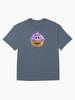 Cupcake & Friends Purple Cupcake Cartoon Oversized Unisex T-Shirt
