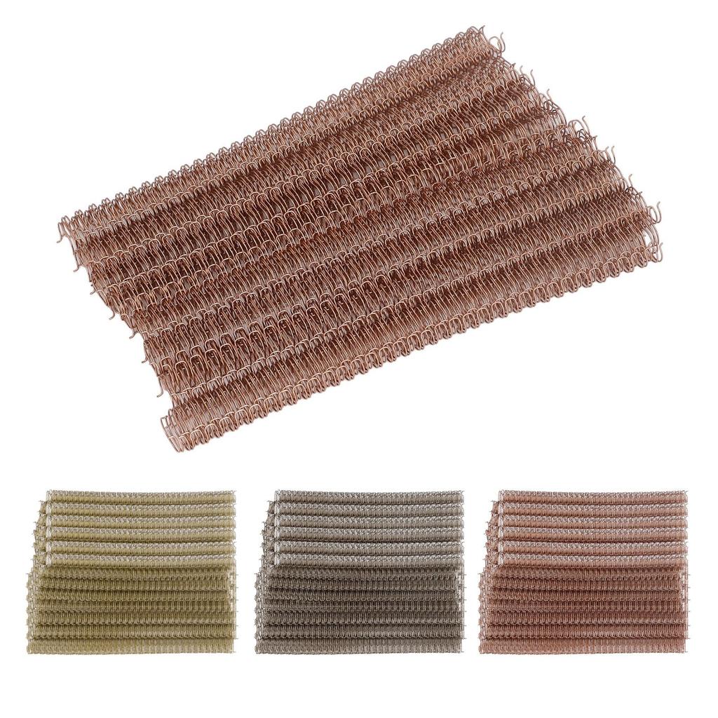 100Pcs Double Loop Wire Binding Spine 100 Sheet Capacity 3:1 Pitch 34 Loop 12.7mm Diameter Set Kit F