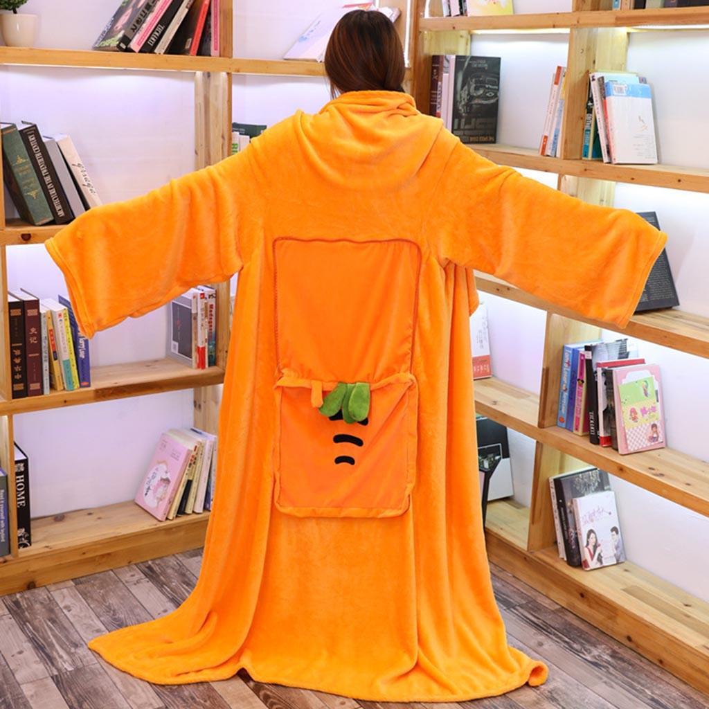 Soft Flannel Wearable Lazy Blanket Home Conditioning Blanket Holiday