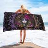Halloween Horrible Sugar Skull Girl Printed Beach Towel Outdoor Quick Drying Swimming Bath Towels Yoga Mat for Kids Adults Gift