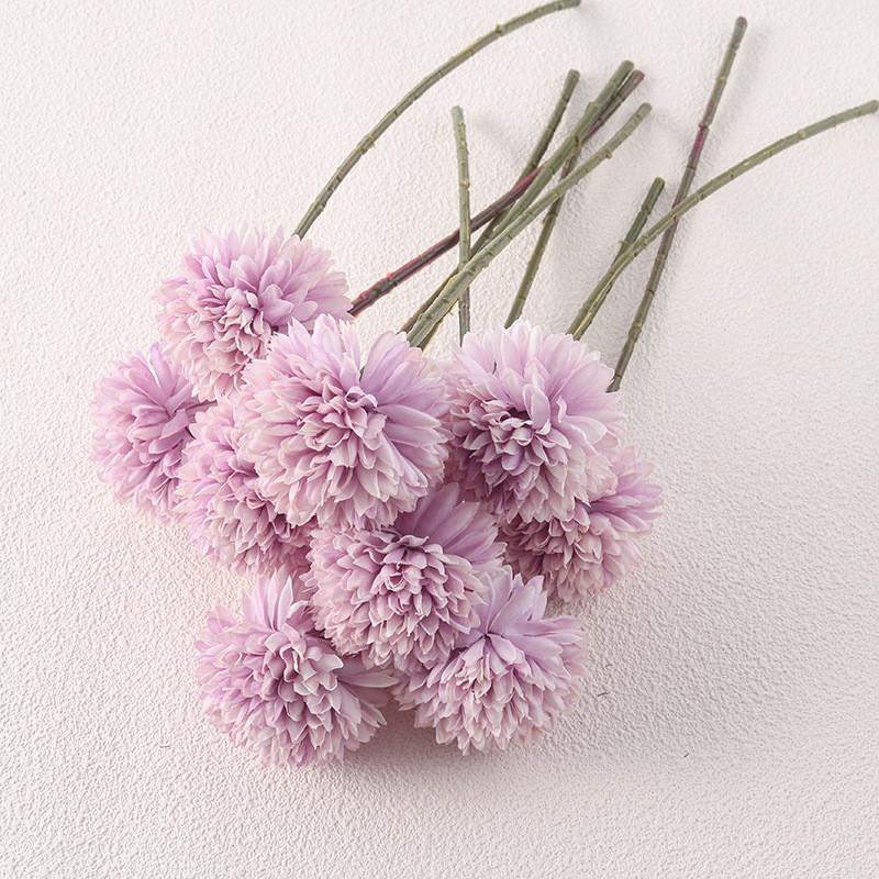 Chrysanthemum Ball Silk Artificial Flower For Wedding Party Home Decor Photography Prop