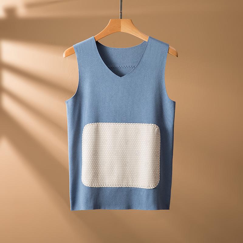 Unisex Temperature-Sensitive Warm Vest with Double-Sided Brushed Fleece for Autumn and Winter