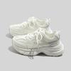 Thin Breathable Women's Shoes Lightweight Daddy Shoes Mesh Sports Casual Shoes Thick-soled White Shoes