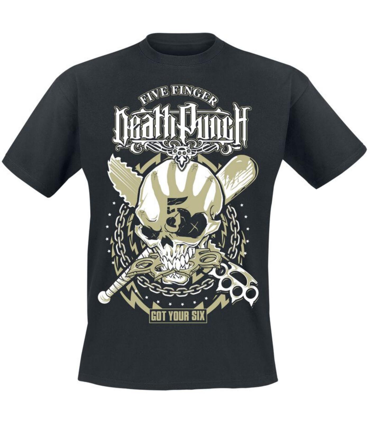 Got Your Six Bootleg T-Shirt Mens Womens Tees Top black by Five Finger Death Punch 100% Cotton 2XL