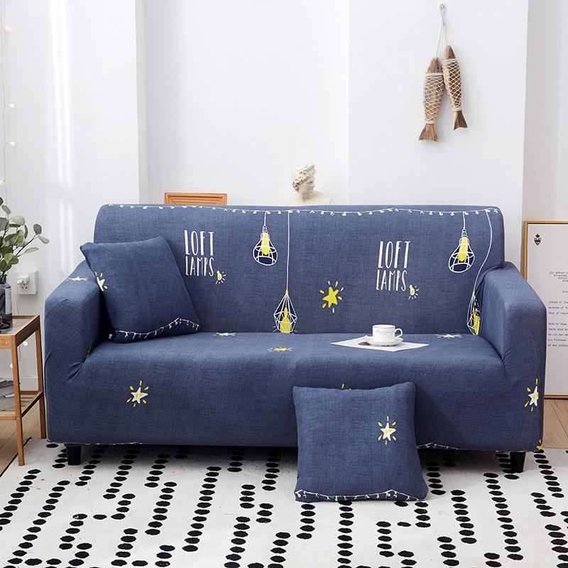 1PC Soft Stretch Sofa Slipcover with Elastic Loop Removable Sofa Cover, Couch Cover Furniture Protector for Bedroom Office Living Room Home Decor