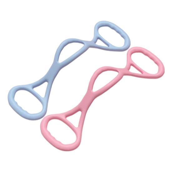 Achtform Fitness Widerstandsband mit Griff Anti-Rutsch Männer Frauen Brustexpander Elastisches Band Arm Rücken Schulter Dehnung Yoga Spannseil