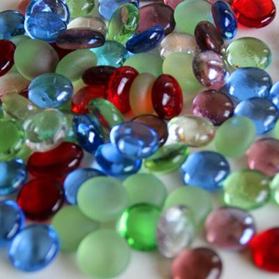 100g Geschenk Gemischte Farbe Bastel Flache Murmeln Stein Zubehör Aquarium Glassteine Perlen Fischtank