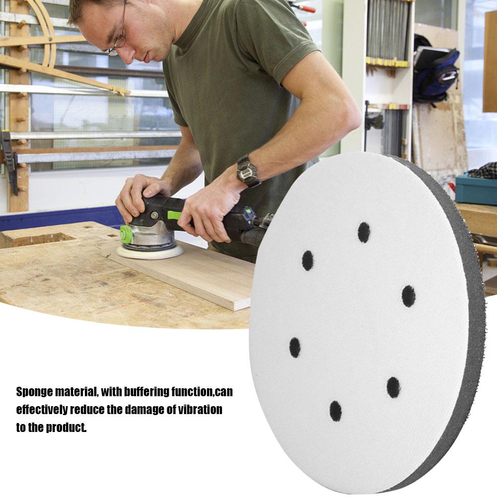 150mm Diameter Soft Buffer Sponge Interface Cushion Pad for Sanding Pads (6 holes)