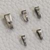 Stainless Steel Square Buckle Melon Seed Necklace Pendant, Titanium Steel DIY Jewelry Accessories.