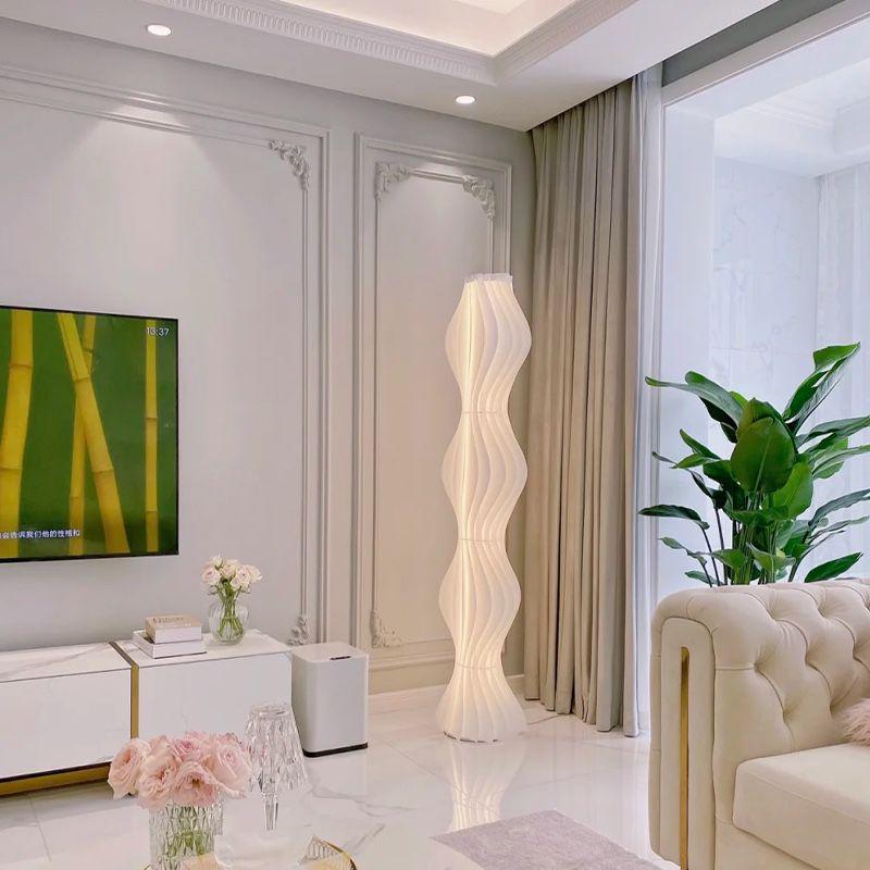 Nordic Designer Floor Lamp: Atmosphere Light with Art-Inspired Grass Skirt for Bedroom or Living Room.