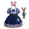Costume Judy Hopps di Zootropolis 2 per Bambine Bambini Uniforme da Poliziotta Coniglietta con Cintura per Halloween Cosplay Carnevale Compleanno