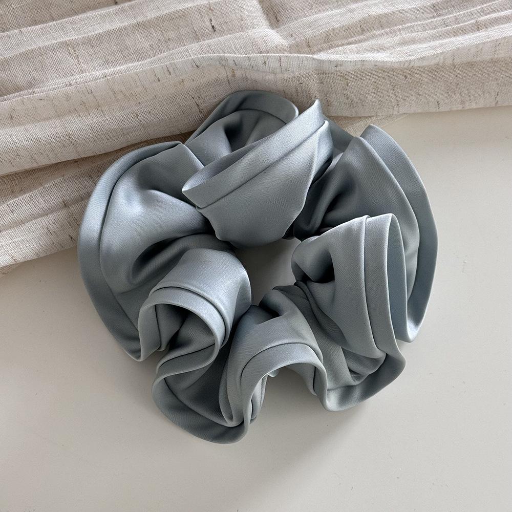 Korean-Style Bright Color Bud-Shaped Large Scrunchie for Women's Ponytails