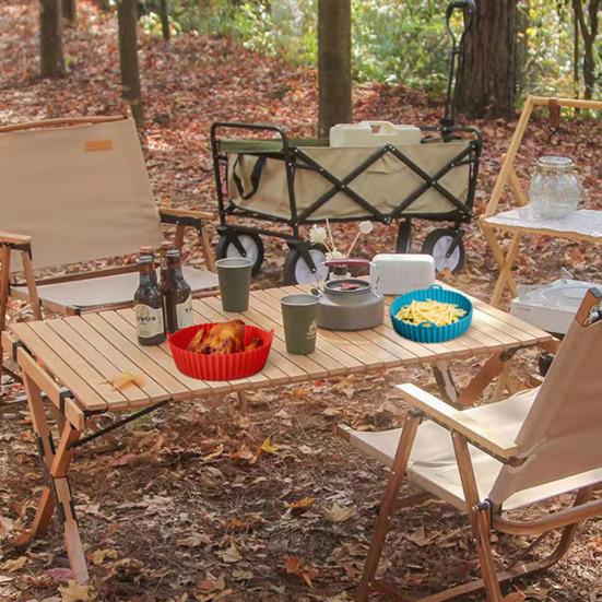 Yousheng Baking Pan Reusable Non-stick Silicone Air Fryers Oven Baking Tray Fried Pizza Chicken Basket Airfryers Accessories