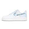 Air Force 1 Small Flower Love Slip Resistant Abrasion Resistant Low Top Skateboard Shoes Women's White Blue DD8959-100(Team-969) 