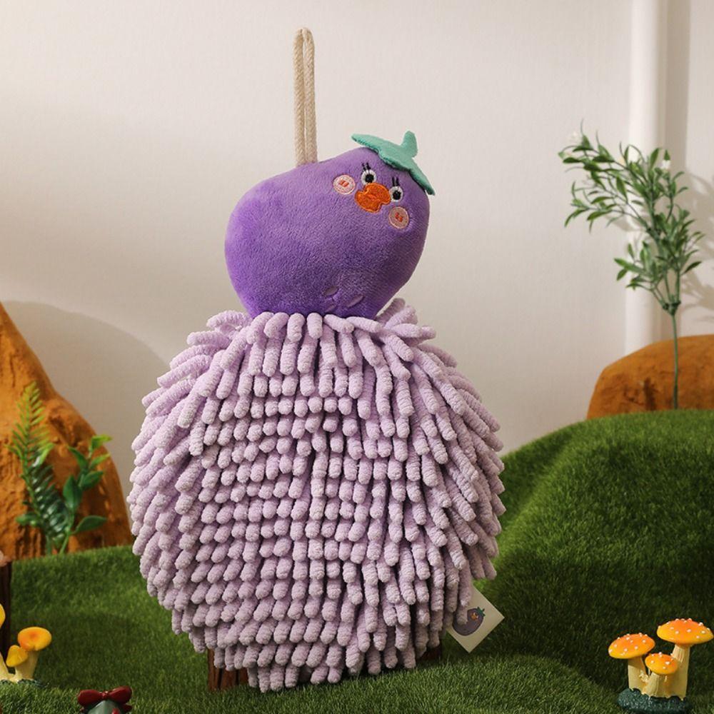 Soft Vegetable Shape Handkerchief Vegetable shape Hand Dishcloth Cute Chenille Hand Towel  Bathroom