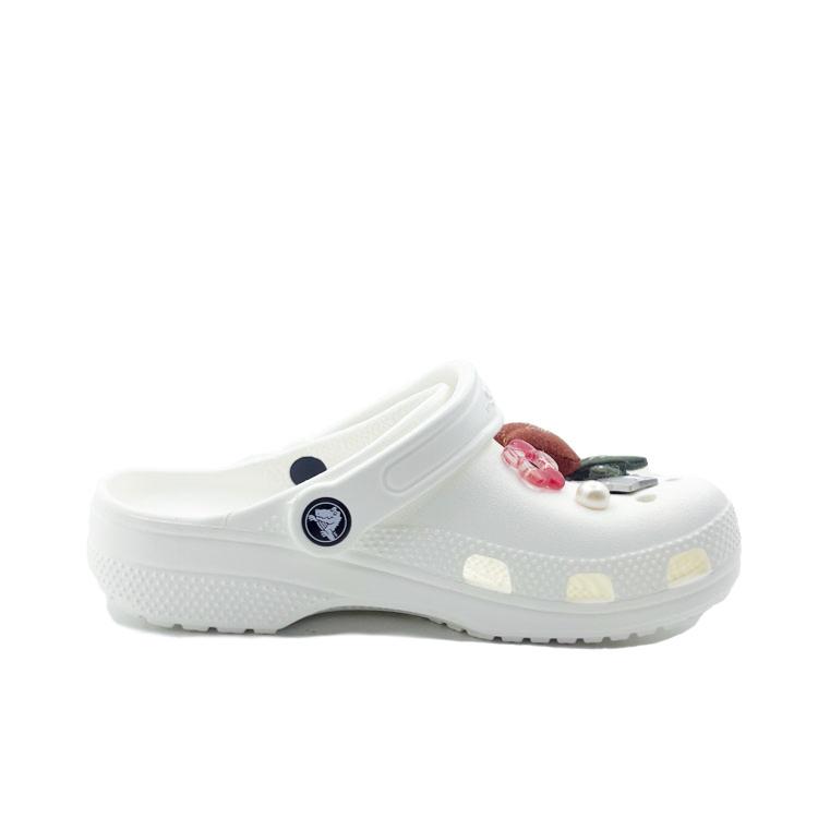 Crocs Classic Clog EVA Flower Fun Niche Design Hole Shoes Unisex White