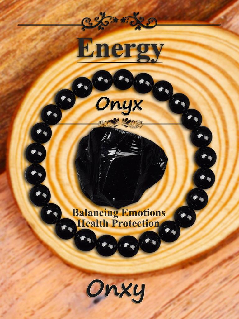 Real Natural Labradorite Stone Bead Bracelet Men Women Vintage Black Flash Stone Bracelet with Original Natural Crystal Gift