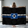 Hamburger Sv Print Flanellen Deken Hoge Kwaliteit Warm Comfortabel Deksel voor Alle Seizoenen Perfect voor Cadeaus Woondecoratie
