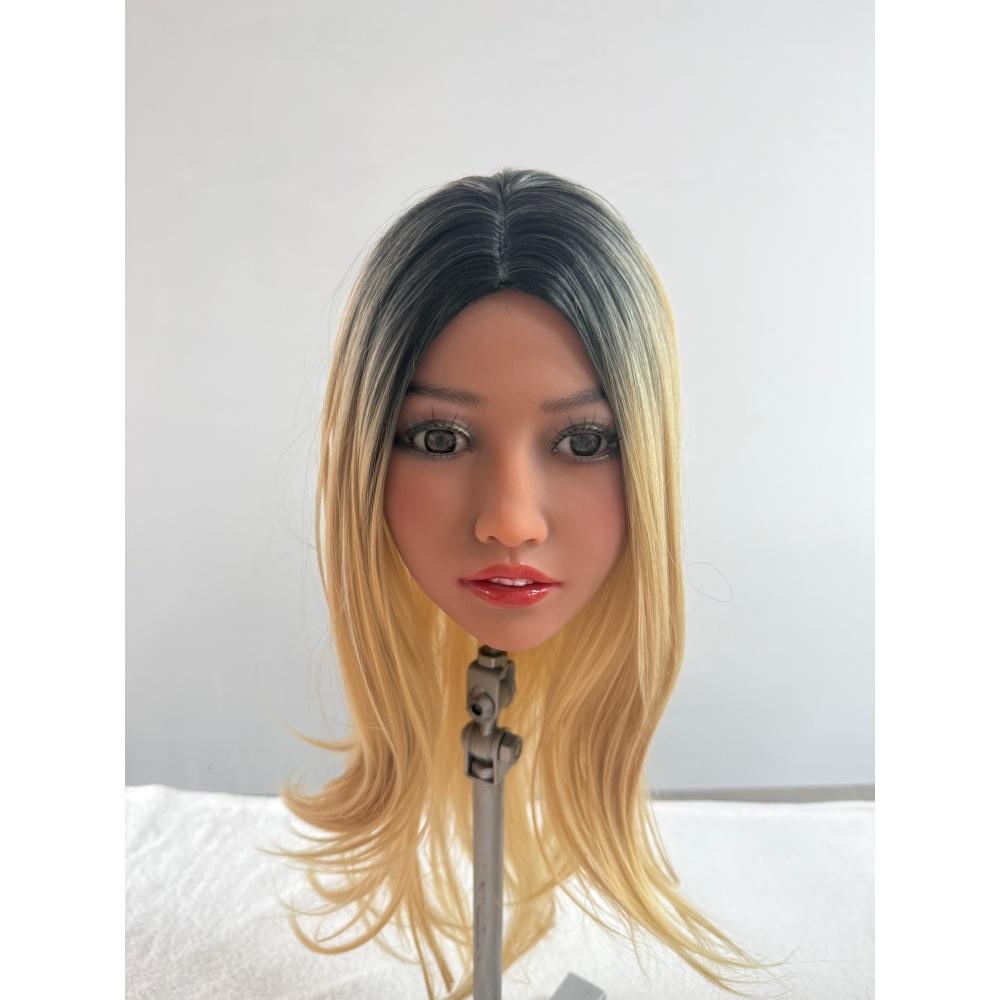 Lifelike TPE Doll Head with High Simulation Makeup, Detachable Head for Full Body Doll M16 Bolt