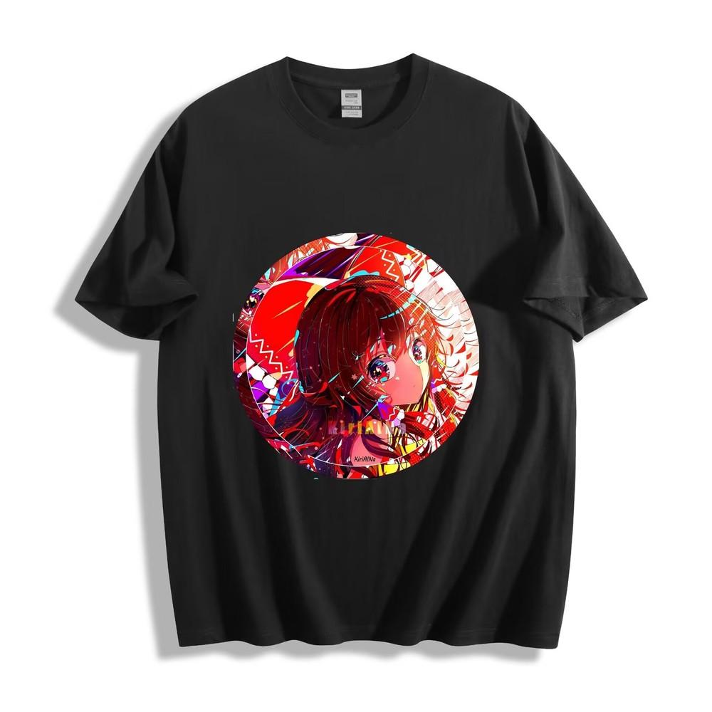 Touhou Project Reimu Hakurei T-Shirt - Neon Scarlet Raster Circle Unisex Tee