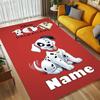 Personalized Name Dalmatian Pile Living Room Non-Slip Area Rug Soft Carpet for Bedroom Kids Playroom Sofa Office Home Decor Doormat