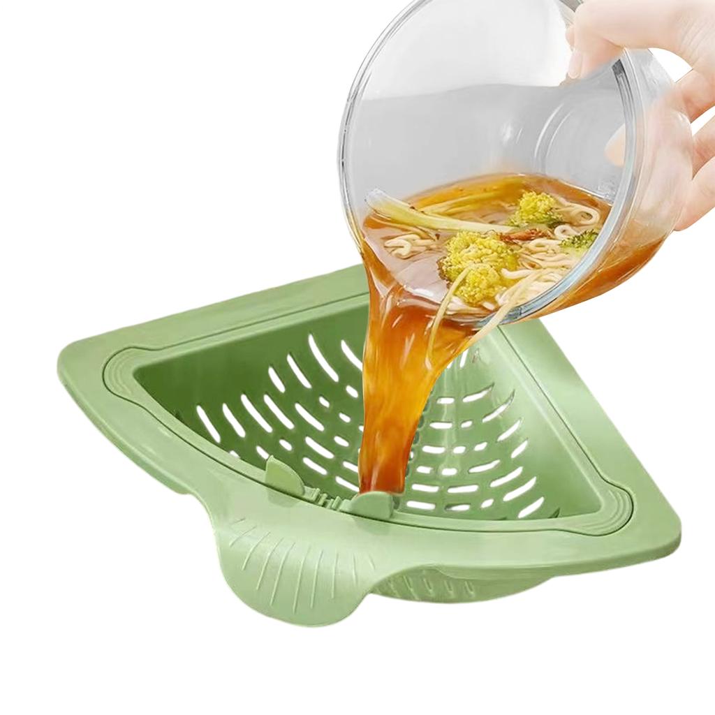 Magnetic Drainage & Filter Basket Sink Drain Basket Magnetic Sponge Holder Anti-Clog Corner Sink Strainer Kitchen Food Catcher