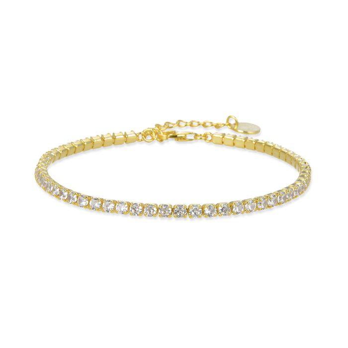Bracelet - LUXENTER - Tahu - Argent 925 - finition or jaune 18K - Zircon cubique étincelant