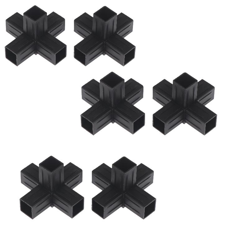 2/6/8/10/20Pcs Hexagonal 6 Through Plastic Fittings Abs Plastic Angle 22Mm Cross Square Pipe Fittings Pipe Angle Code