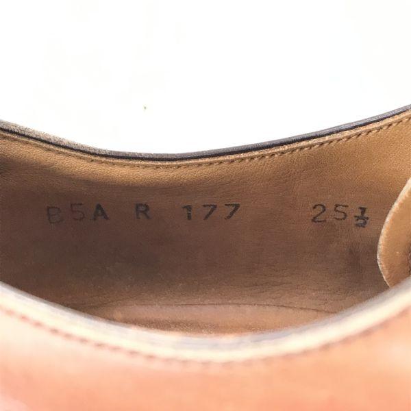 Polo Ralph Lauren Leather Goodyear Welt U Tip Shoes Size 25.5 Brown Dress Business Shoes(USED)