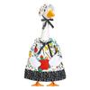 School Season Porch Bird Outfit, Coordinated Dress and Headpiece for a 23 Inch Statue, Colorful Classroom-Themed Polyester Seasonal Clothing Set