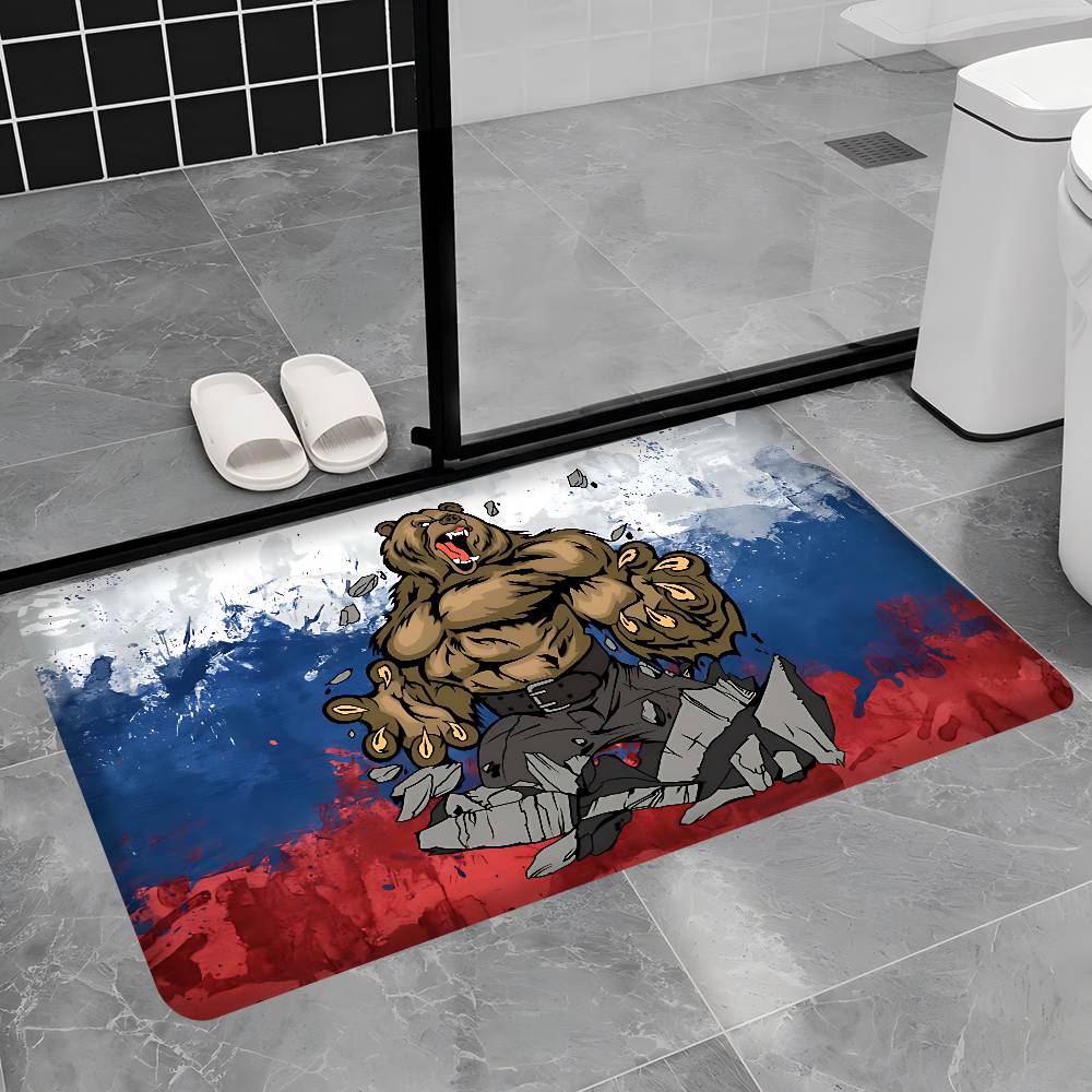 R-Russian Flag Room Mats Retro Multiple Choice Living Room Kitchen Rug Non-Slip Welcome Rug