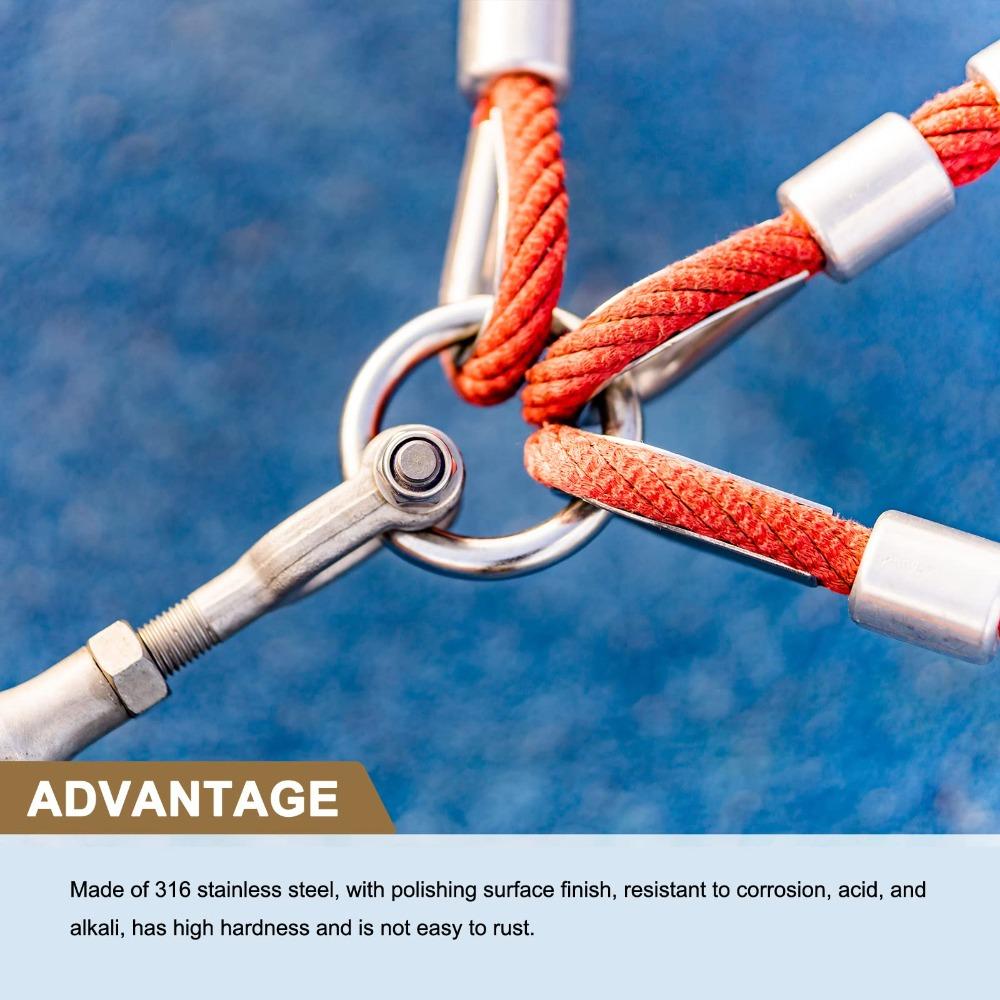 Roundness Rigging Ring 304 Stainless Steel Welding Circle Portable Metal Ring  Ropes